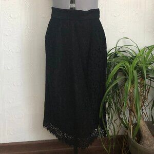 New without tags - J. Crew black lace pencil skirt - size 12 Tall